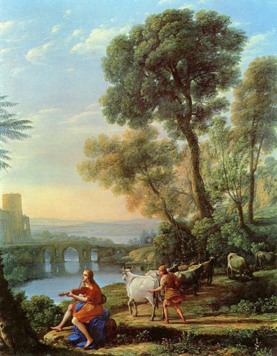 Landscape with Apollo and Mercury by Claude Lorrain
